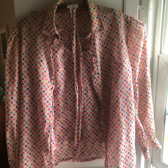 Vintage Guy Laroche 2 piece blouse. Delightful, playful pattern, 100% Cotton. - Picture 15 of 15